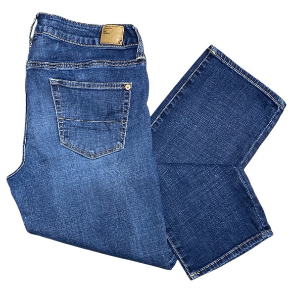 AEO American Eagle Outfitters Boy Fit Stretch Blue Relax Mid-rise Jeans Size 10 - Picture 5 of 13